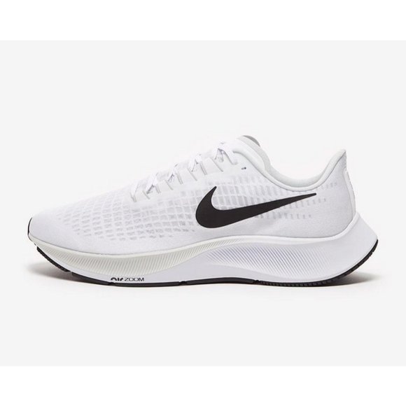 Nike Air Zoom Pegasus 37 Men's Shoes Sneakers Running White Black BQ9646-100 - Picture 2 of 5